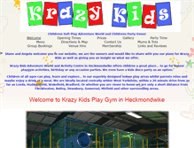 Tablet Screenshot of krazykids.co.uk
